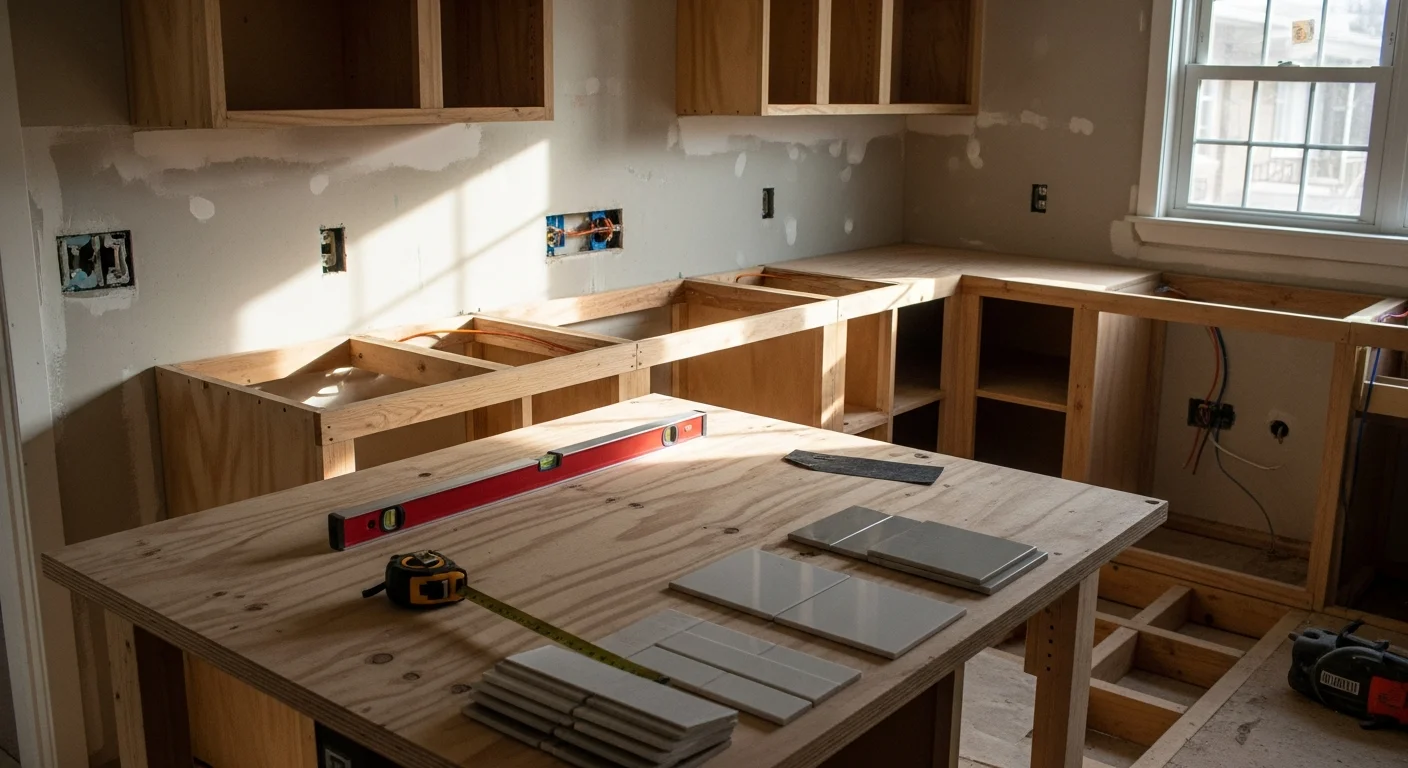 A remodeled kitchen in a Cincinnati home featuring updated cabinetry, new countertops, and improved layout designed by Sevin Interiors. The space reflects the architectural character common to older Cincinnati residential properties.